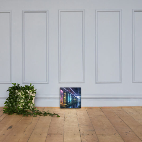 Verdant Resilience: Nature's Embrace Over Technological Remnants Print One - Image 3