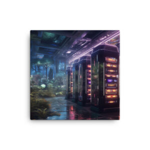 Verdant Resilience: Nature’s Embrace Over Technological Remnants Print Twelve