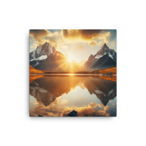 Alpine Majesty: A Collection of Breathtaking Mountain Sunsets Print Three