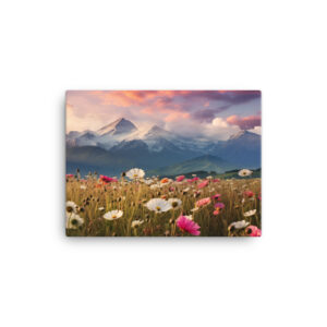 Meadow Whispers: A Collection of Vibrant Mountain Meadows Print One