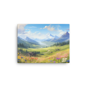 Meadow Whispers: A Collection of Vibrant Mountain Meadows Print Three