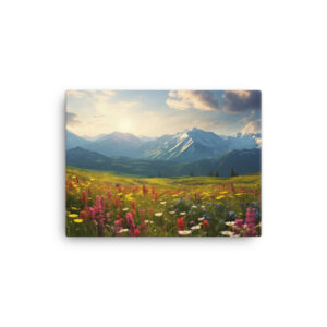 Meadow Whispers: A Collection of Vibrant Mountain Meadows Print Nine