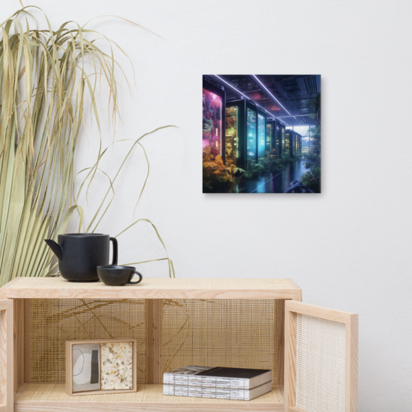 Verdant Resilience: Nature's Embrace Over Technological Remnants Print One - Image 8