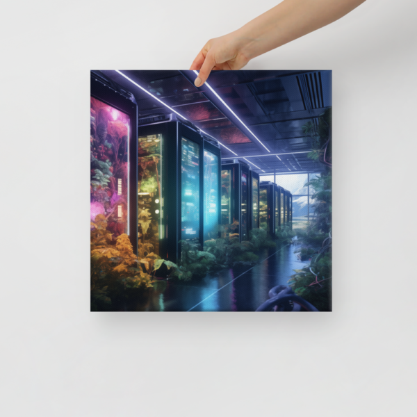 Verdant Resilience: Nature's Embrace Over Technological Remnants Print One - Image 12