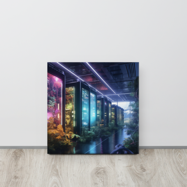 Verdant Resilience: Nature's Embrace Over Technological Remnants Print One - Image 11