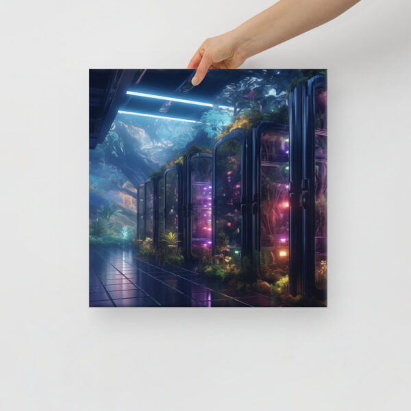 Verdant Resilience: Nature's Embrace Over Technological Remnants Print Six - Image 9