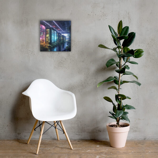 Verdant Resilience: Nature's Embrace Over Technological Remnants Print One - Image 6
