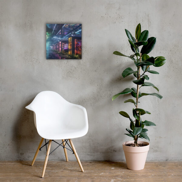 Verdant Resilience: Nature’s Embrace Over Technological Remnants Print Eight - Image 4