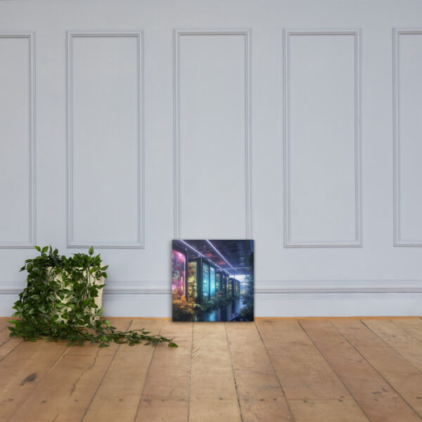 Verdant Resilience: Nature's Embrace Over Technological Remnants Print One - Image 5