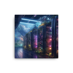 Verdant Resilience: Nature's Embrace Over Technological Remnants Print Six