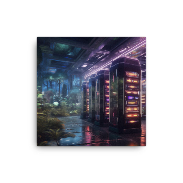 Verdant Resilience: Nature’s Embrace Over Technological Remnants Print Twelve - Image 2