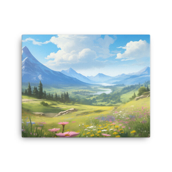 Meadow Whispers: A Collection of Vibrant Mountain Meadows Print Two - Image 2