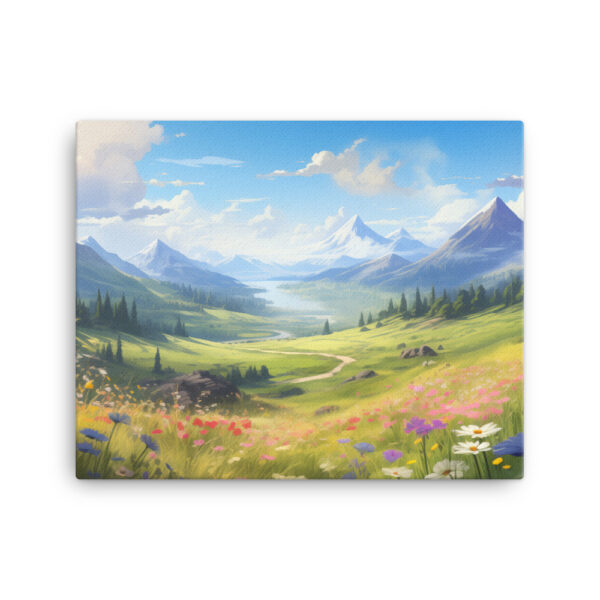 Meadow Whispers: A Collection of Vibrant Mountain Meadows Print Three - Image 2
