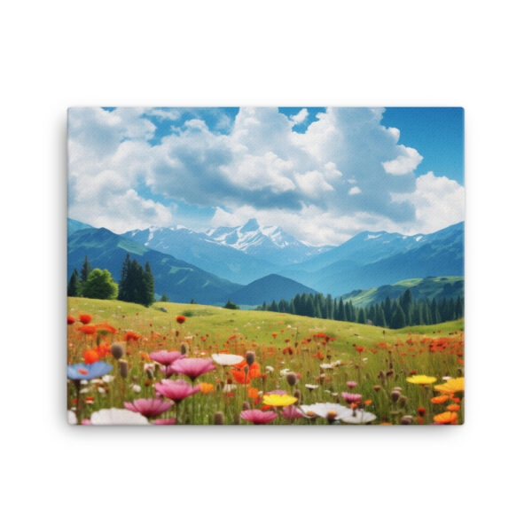 Meadow Whispers: A Collection of Vibrant Mountain Meadows Print Four - Image 2