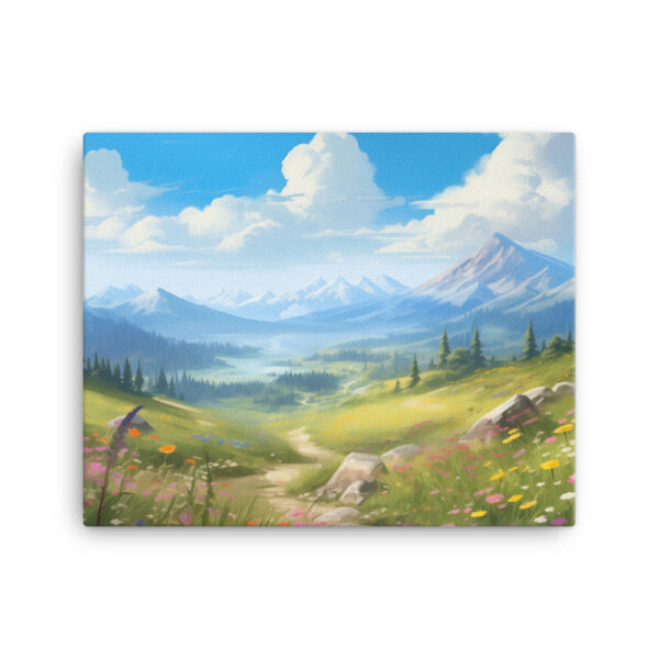Meadow Whispers: A Collection of Vibrant Mountain Meadows Print Five - Image 2