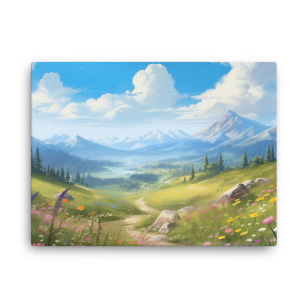 Meadow Whispers: A Collection of Vibrant Mountain Meadows Print Five - Image 3