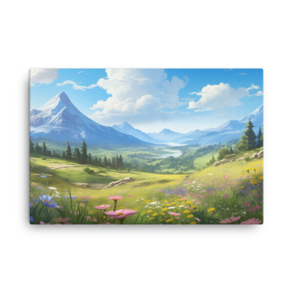 Meadow Whispers: A Collection of Vibrant Mountain Meadows Print Two - Image 4