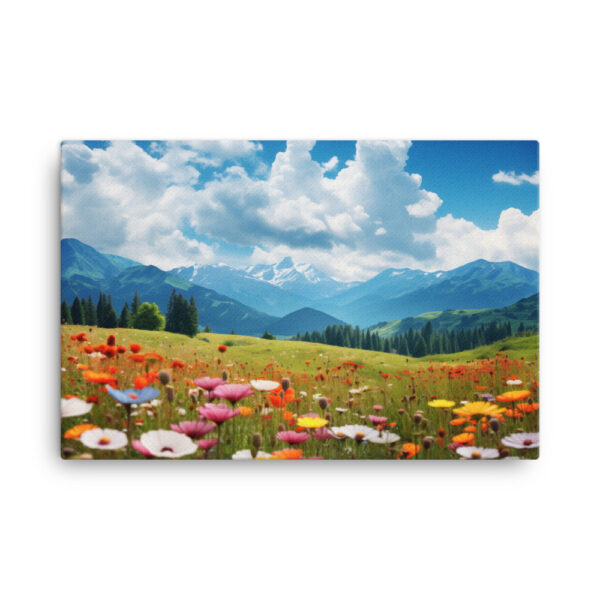 Meadow Whispers: A Collection of Vibrant Mountain Meadows Print Four - Image 4