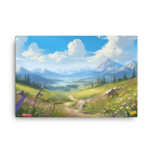Meadow Whispers: A Collection of Vibrant Mountain Meadows Print Five - Image 4